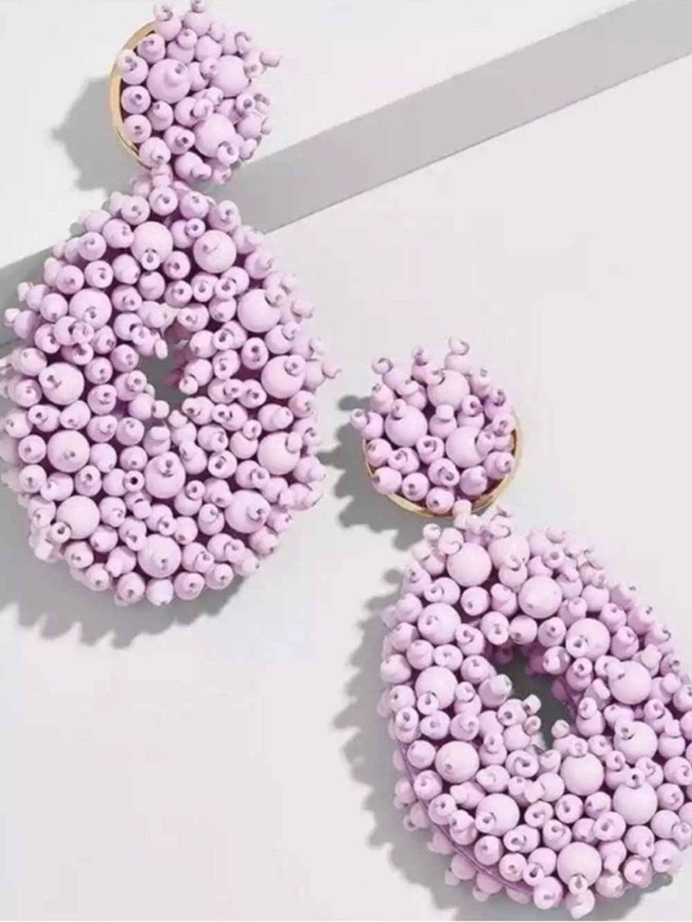 Lavender Cluster Drop Earrings - Women's Fashion Jewelry